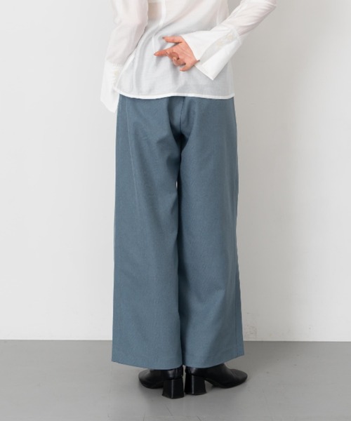 Formeque（フォルミーク）の「【Formeque】2タックワイドスラックス（スラックス・レディース・ブルー/スモークピンク/ブラック/ブラウン・M/L/S/M）」の16枚目の写真