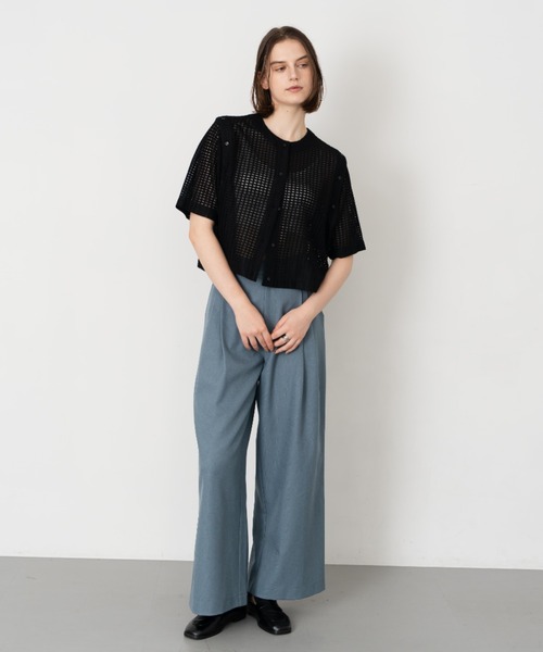 Formeque（フォルミーク）の「【Formeque】2タックワイドスラックス（スラックス・レディース・ブルー/スモークピンク/ブラック/ブラウン・M/L/S/M）」の18枚目の写真