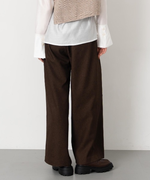 Formeque（フォルミーク）の「【Formeque】2タックワイドスラックス（スラックス・レディース・ブルー/スモークピンク/ブラック/ブラウン・M/L/S/M）」の22枚目の写真