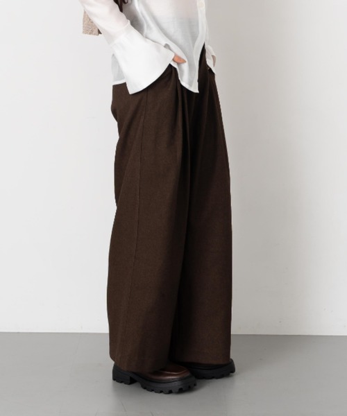 Formeque（フォルミーク）の「【Formeque】2タックワイドスラックス（スラックス・レディース・ブルー/スモークピンク/ブラック/ブラウン・M/L/S/M）」の21枚目の写真