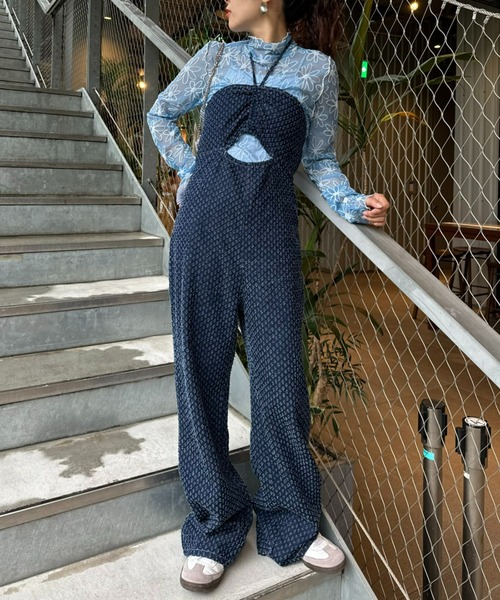 セール】【HELLO.SANFRANCISCO】デニムホルターネックサロペット