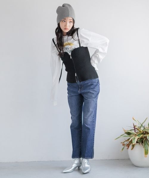 LOWRYS FARM(ローリーズファーム)の「ポインテッドブーツ 140498(ブーツ・レディース・アイボリー/ブラック/シルバー・MEDIUM/LARGE)」の7枚目の写真