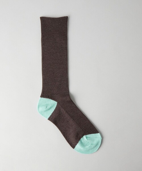CITEN（シテン）の「＜CITEN＞バイカラー リブソックス（ソックス/靴下・レディース・ダークグレー/ダークブラウン/ライトピンク・FREE）」の8枚目の写真