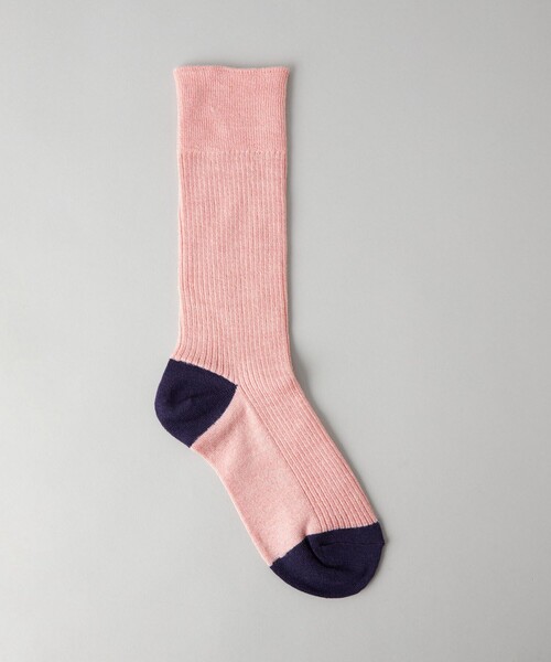 CITEN（シテン）の「＜CITEN＞バイカラー リブソックス（ソックス/靴下・レディース・ダークグレー/ダークブラウン/ライトピンク・FREE）」の12枚目の写真