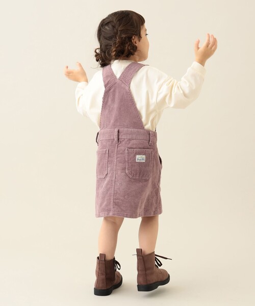 BEAMS mini（ビームスミニ）の「コーデュロイ ジャンパースカート 2024FW（90～150cm）（ワンピース・キッズ・パープル系その他4/ナチュラル・130/140/150/90/110/120/100）」の5枚目の写真
