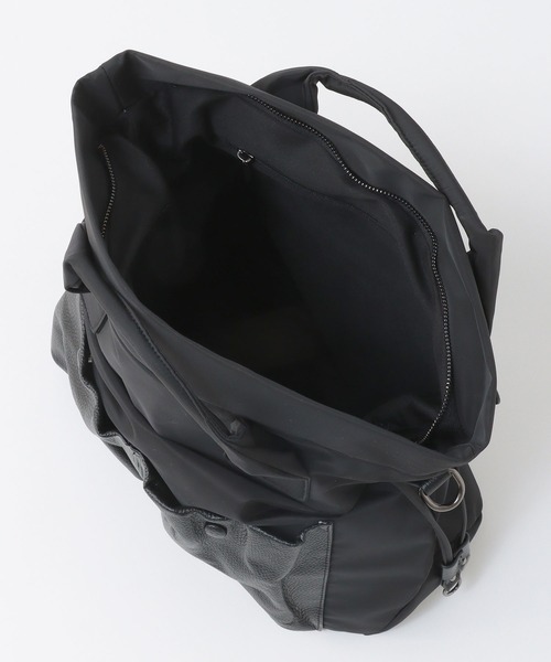 Cepica（セピカ）の「牛革×ナイロンWポケットトートバッグ（トートバッグ・レディース・ブラック・FREE）」の9枚目の写真