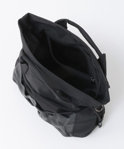 Cepica（セピカ）の「牛革×ナイロンWポケットトートバッグ（トートバッグ・レディース・ブラック・FREE）」の8枚目の写真