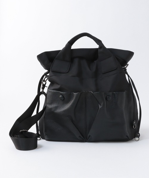 Cepica（セピカ）の「牛革×ナイロンWポケットトートバッグ（トートバッグ・レディース・ブラック・FREE）」の14枚目の写真