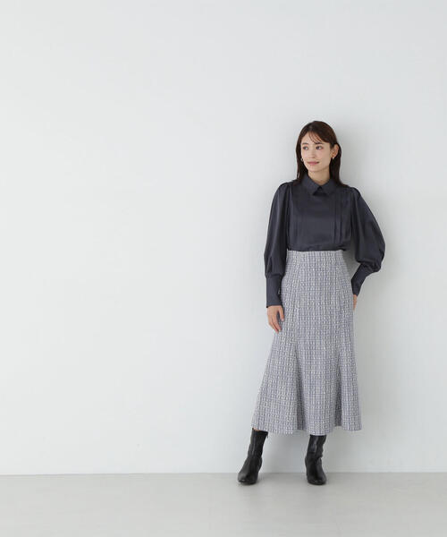 【セール】◇ツイードフレアスカート（スカート）｜NATURAL BEAUTY BASIC（ナチュラルビューティーベーシック）