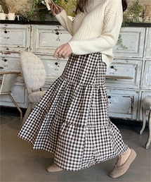 FREE STYLISTS | ギンガムチェックティアードスカート(スカート)
