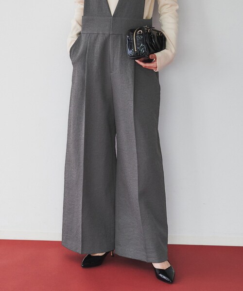 セール】【後ろウエストゴム/洗える/軽い】ストレッチサロペット