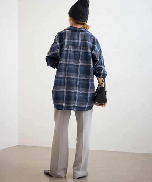 【着用1回】FRAMeWORK♡フレームワーク　2024AW ネルチェックシャツ ネルチェックシャツ（シャツ／ブラウス）｜FRAMeWORK（フレームワーク