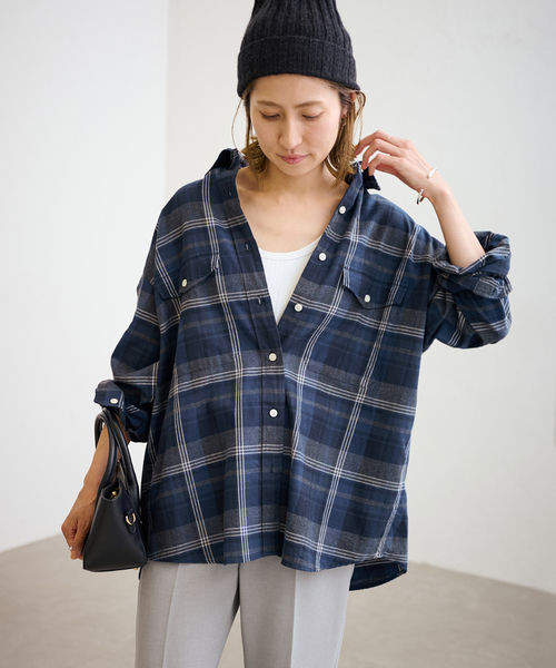 FRAMeWORK（フレームワーク）の「ネルチェックシャツ（シャツ/ブラウス