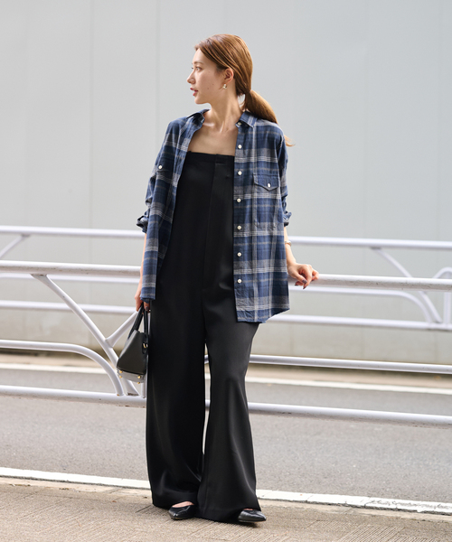 FRAMeWORK（フレームワーク）の「ネルチェックシャツ（シャツ/ブラウス・レディース・ネイビー/ブラウン・FREE）」の6枚目の写真