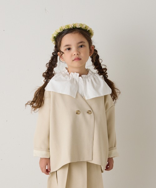 ノーカラージャケットプリーツスカートセットアップ（スーツセット