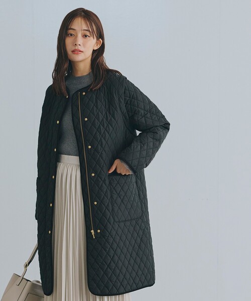 grove（グローブ）の「◆雑誌掲載【洗える】2WAYロング中綿キルトコート（その他アウター・レディース・ブラック/ナチュラル・02/01/03/04/05）」の2枚目の写真