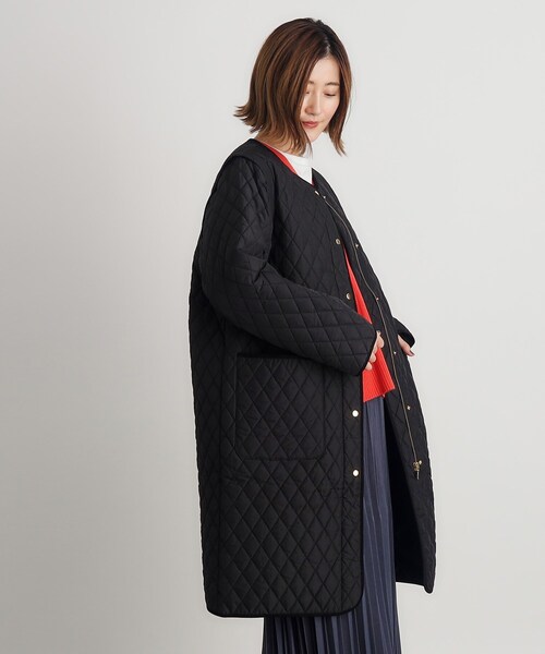 grove（グローブ）の「◆雑誌掲載【洗える】2WAYロング中綿キルトコート（その他アウター・レディース・ブラック/ナチュラル・02/01/03/04/05）」の4枚目の写真