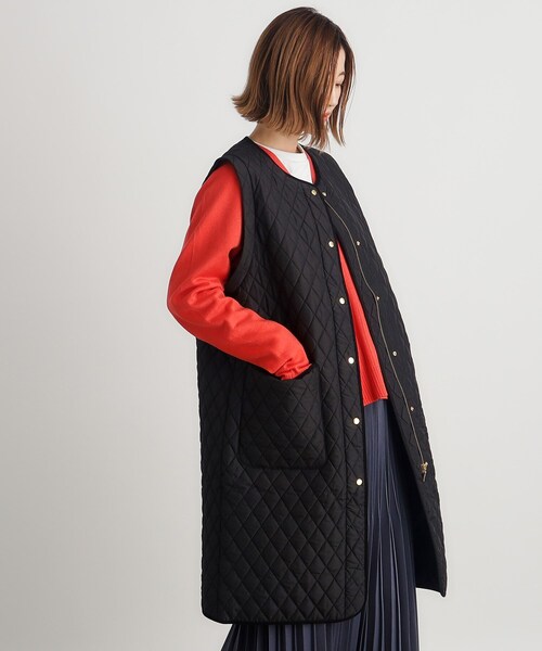 grove（グローブ）の「◆雑誌掲載【洗える】2WAYロング中綿キルトコート（その他アウター・レディース・ブラック/ナチュラル・02/01/03/04/05）」の6枚目の写真