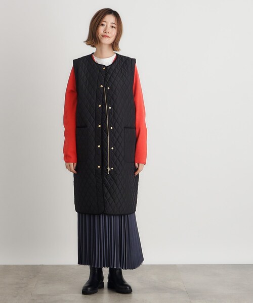 grove（グローブ）の「◆雑誌掲載【洗える】2WAYロング中綿キルトコート（その他アウター・レディース・ブラック/ナチュラル・02/01/03/04/05）」の7枚目の写真