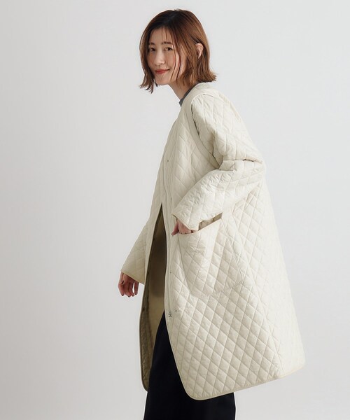 grove（グローブ）の「◆雑誌掲載【洗える】2WAYロング中綿キルトコート（その他アウター・レディース・ブラック/ナチュラル・02/01/03/04/05）」の13枚目の写真