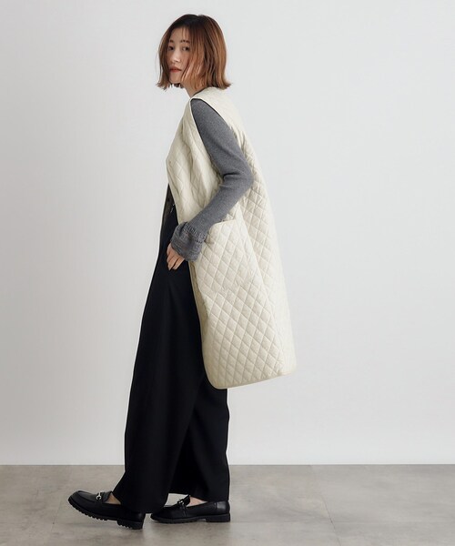grove（グローブ）の「◆雑誌掲載【洗える】2WAYロング中綿キルトコート（その他アウター・レディース・ブラック/ナチュラル・02/01/03/04/05）」の16枚目の写真