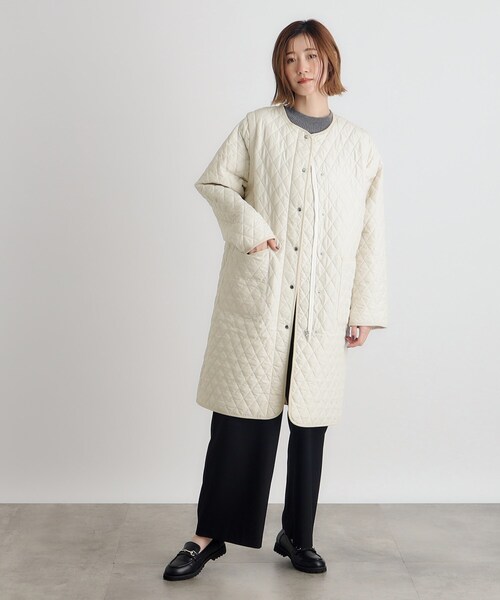 grove（グローブ）の「◆雑誌掲載【洗える】2WAYロング中綿キルトコート（その他アウター・レディース・ブラック/ナチュラル・02/01/03/04/05）」の17枚目の写真