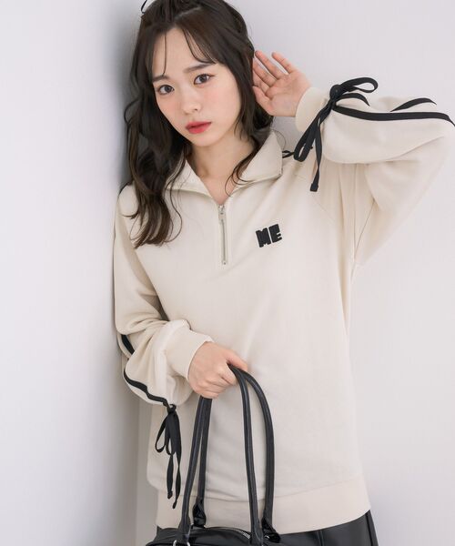 ems excite(エムズエキサイト)の「【セットアップ対応】ラインリボンZIPトレーナー(スウェット・レディース・ダークグレー/ブラック/ナチュラル・FREE)」の18枚目の写真