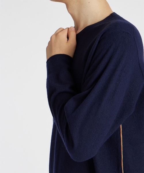 Paul Smith COLLECTION（ポールスミスコレクション）の「カラーラインクルーネック ニット / 244270 K2456（ニット/セーター・メンズ・ワインレッド/ネイビー・MEDIUM/LARGE）」の6枚目の写真