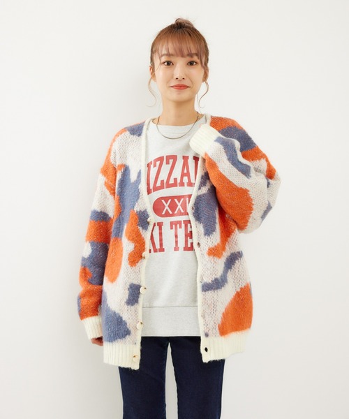 RODEO CROWNS WIDE BOWL(ロデオクラウンズワイドボウル)の「Multi Graphicスウェットトップス(スウェット・レディース・ブルー/チャコールグレー/スモークピンク/グレー×ホワイト・FREE)」の9枚目の写真