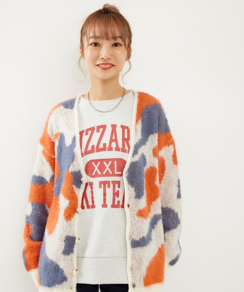 RODEO CROWNS WIDE BOWL(ロデオクラウンズワイドボウル)の「Multi Graphicスウェットトップス(スウェット・レディース・ブルー/チャコールグレー/スモークピンク/グレー×ホワイト・FREE)」の10枚目の写真