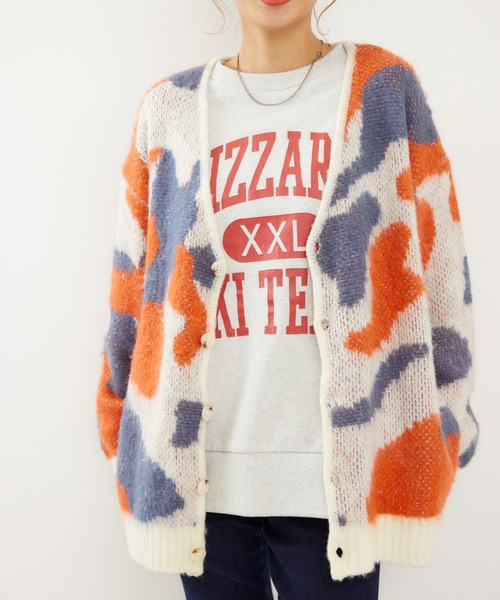 RODEO CROWNS WIDE BOWL(ロデオクラウンズワイドボウル)の「Multi Graphicスウェットトップス(スウェット・レディース・ブルー/チャコールグレー/スモークピンク/グレー×ホワイト・FREE)」の8枚目の写真