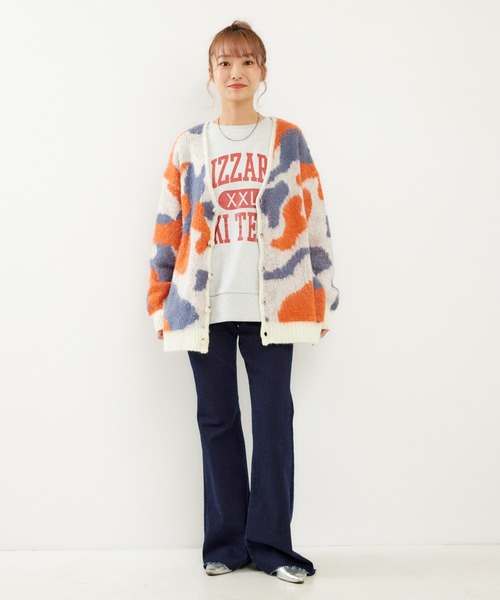 RODEO CROWNS WIDE BOWL(ロデオクラウンズワイドボウル)の「Multi Graphicスウェットトップス(スウェット・レディース・ブルー/チャコールグレー/スモークピンク/グレー×ホワイト・FREE)」の12枚目の写真