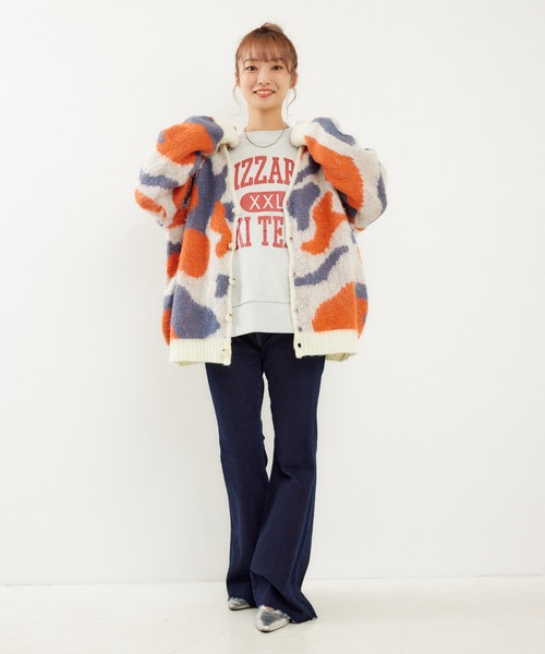 RODEO CROWNS WIDE BOWL(ロデオクラウンズワイドボウル)の「Multi Graphicスウェットトップス(スウェット・レディース・ブルー/チャコールグレー/スモークピンク/グレー×ホワイト・FREE)」の13枚目の写真