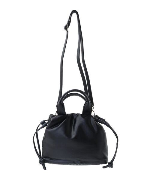 Green　Parks（グリーンパークス）の「OTO.HA 中綿ミニ巾着バッグ（ハンドバッグ・レディース・ブラック・FREE）」の5枚目の写真