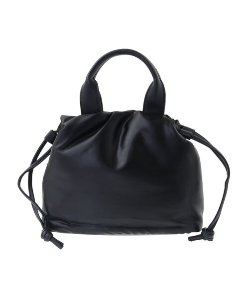 Green　Parks（グリーンパークス）の「OTO.HA 中綿ミニ巾着バッグ（ハンドバッグ・レディース・ブラック・FREE）」の10枚目の写真