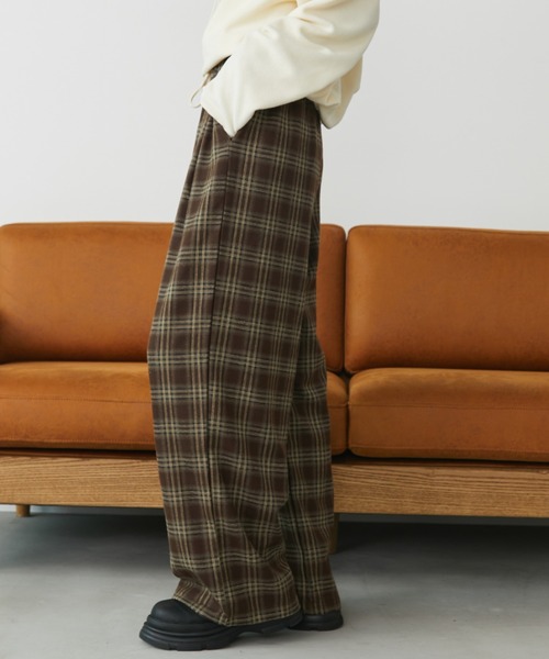 Auntie Rosa Holiday（アンティローザホリデー）の「チェックイージーパンツ（その他パンツ・レディース・ブラウン/ブラック/その他・FREE）」の7枚目の写真