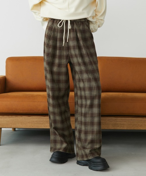 Auntie Rosa Holiday（アンティローザホリデー）の「チェックイージーパンツ（その他パンツ・レディース・ブラウン/ブラック/その他・FREE）」の5枚目の写真