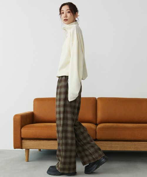Auntie Rosa Holiday（アンティローザホリデー）の「チェックイージーパンツ（その他パンツ・レディース・ブラウン/ブラック/その他・FREE）」の13枚目の写真