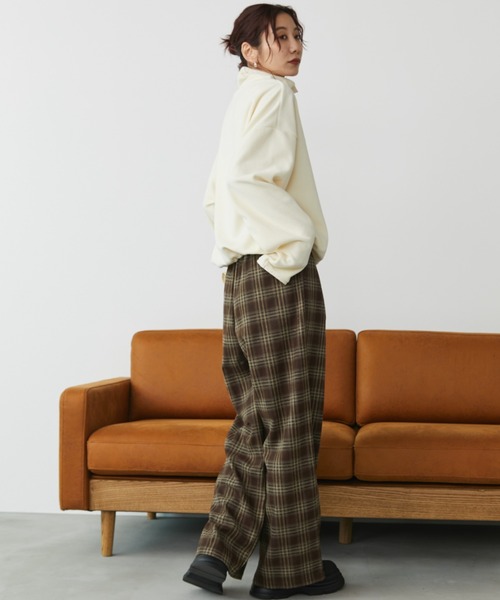 Auntie Rosa Holiday（アンティローザホリデー）の「チェックイージーパンツ（その他パンツ・レディース・ブラウン/ブラック/その他・FREE）」の14枚目の写真