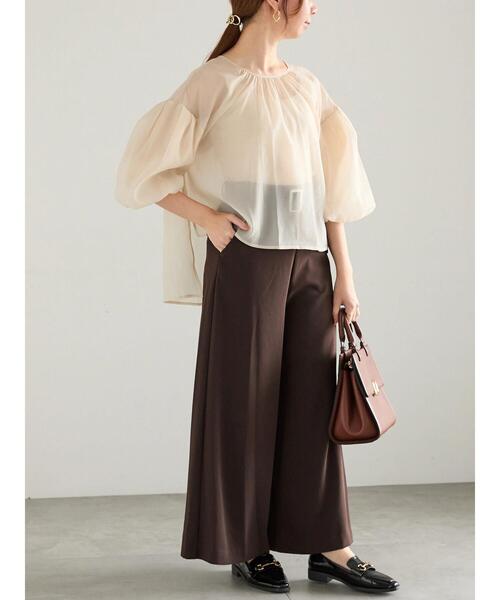 Te chichi(テチチ)の「シアーバルーンスリーブブラウス(シャツ/ブラウス・レディース・グレー/ブラウン/ベージュ・F)」の8枚目の写真