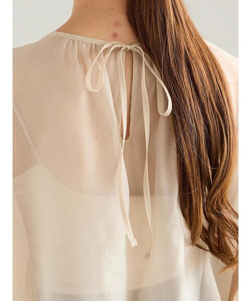 Te chichi(テチチ)の「シアーバルーンスリーブブラウス(シャツ/ブラウス・レディース・グレー/ブラウン/ベージュ・F)」の13枚目の写真