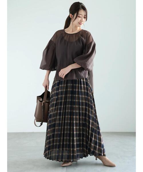 Te chichi(テチチ)の「シアーバルーンスリーブブラウス(シャツ/ブラウス・レディース・グレー/ブラウン/ベージュ・F)」の16枚目の写真