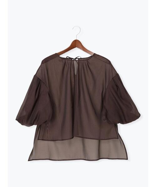 Te chichi(テチチ)の「シアーバルーンスリーブブラウス(シャツ/ブラウス・レディース・グレー/ブラウン/ベージュ・F)」の21枚目の写真