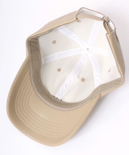 Lee（リー）の「Lee（リー）ワンポイントロゴ刺繍フェイクレザー合皮ローキャップ メンズ レディース ユニセックス（キャップ・レディース・ブラック/ベージュ/ブラウン・FREE）」の9枚目の写真