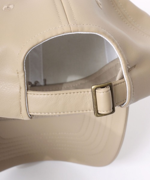 Lee（リー）の「Lee（リー）ワンポイントロゴ刺繍フェイクレザー合皮ローキャップ メンズ レディース ユニセックス（キャップ・レディース・ブラック/ベージュ/ブラウン・FREE）」の10枚目の写真