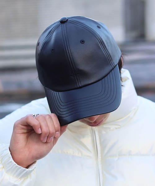 セール】Lee（リー）ワンポイントロゴ刺繍フェイクレザー合皮