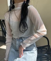 ULEULA | ラメチュールハイネックカットソー(Tシャツ/カットソー)