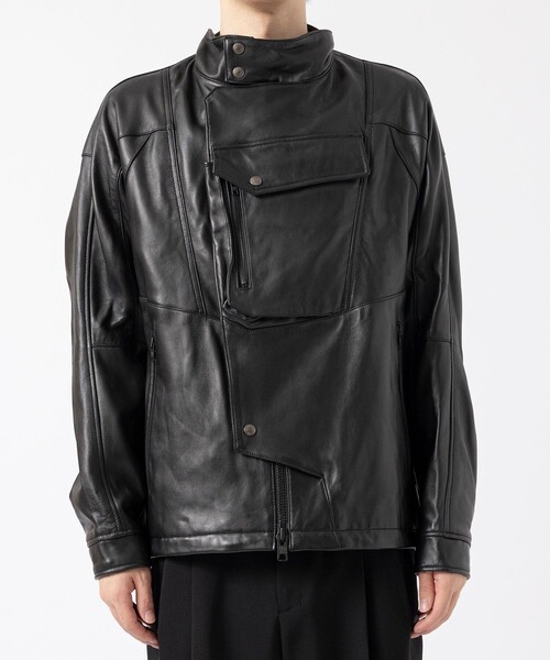 WHITE MOUNTAINEERING × Schott レザージャケット WM × Schott SHEEP LEATHER RIDER'S JACKET - White