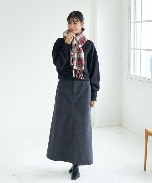 ROPE' PICNIC（ロペピクニック）の「コーデュロイスカート（スカート・レディース・ベージュ/チャコールグレー・38/36）」の3枚目の写真