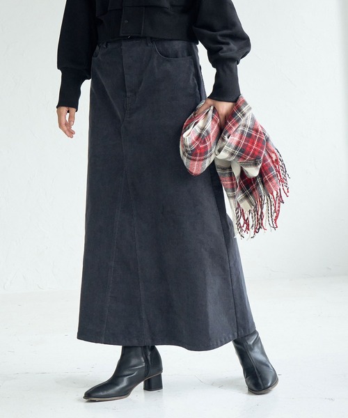 ROPE' PICNIC（ロペピクニック）の「コーデュロイスカート（スカート・レディース・ベージュ/チャコールグレー・38/36）」の6枚目の写真